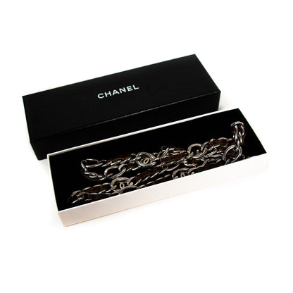 Chanel CC Chain-Link Leather Belt