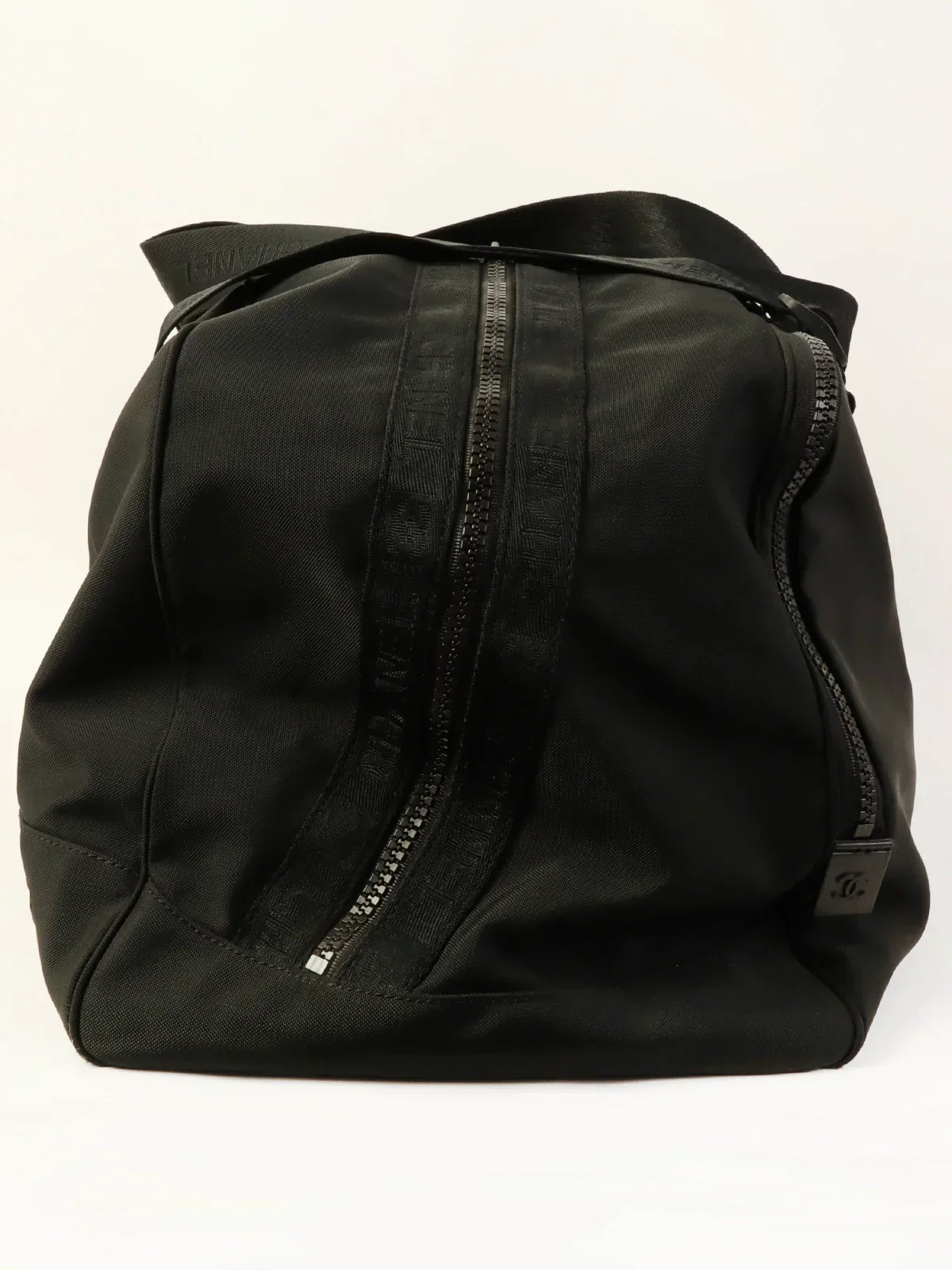 Chanel Around  Made Sport Line Nylon Logo Boston Bag Black