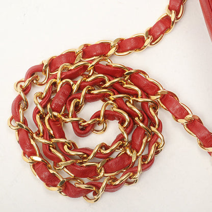 Chanel Around 1991 Made Double Turn-Lock Logo Charm 2Way Bag Red