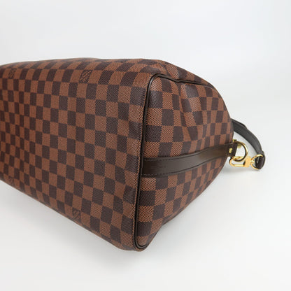 Louis-Vuitton Speedy 35 Bandouliere Damier Ebene Leather