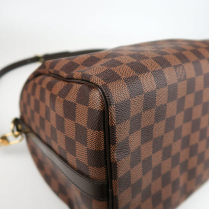 Louis-Vuitton Speedy 35 Bandouliere Damier Ebene Leather