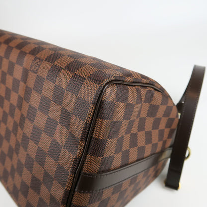 Louis-Vuitton Speedy 35 Bandouliere Damier Ebene Leather