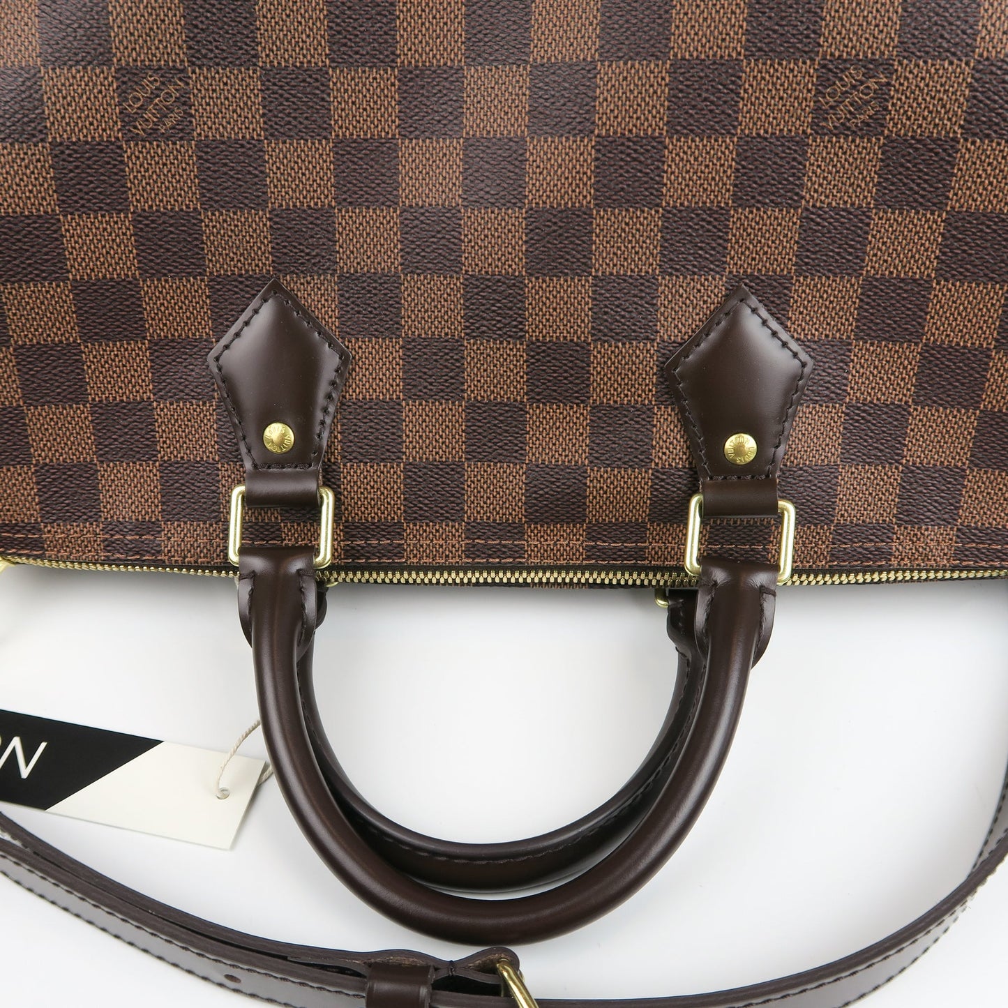 Louis-Vuitton Speedy 35 Bandouliere Damier Ebene Leather