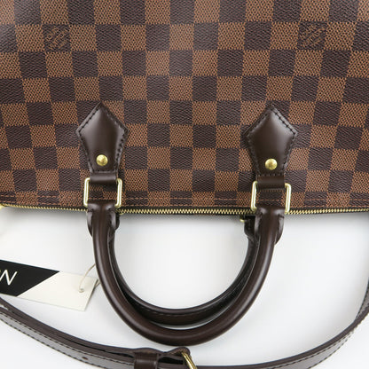 Louis-Vuitton Speedy 35 Bandouliere Damier Ebene Leather