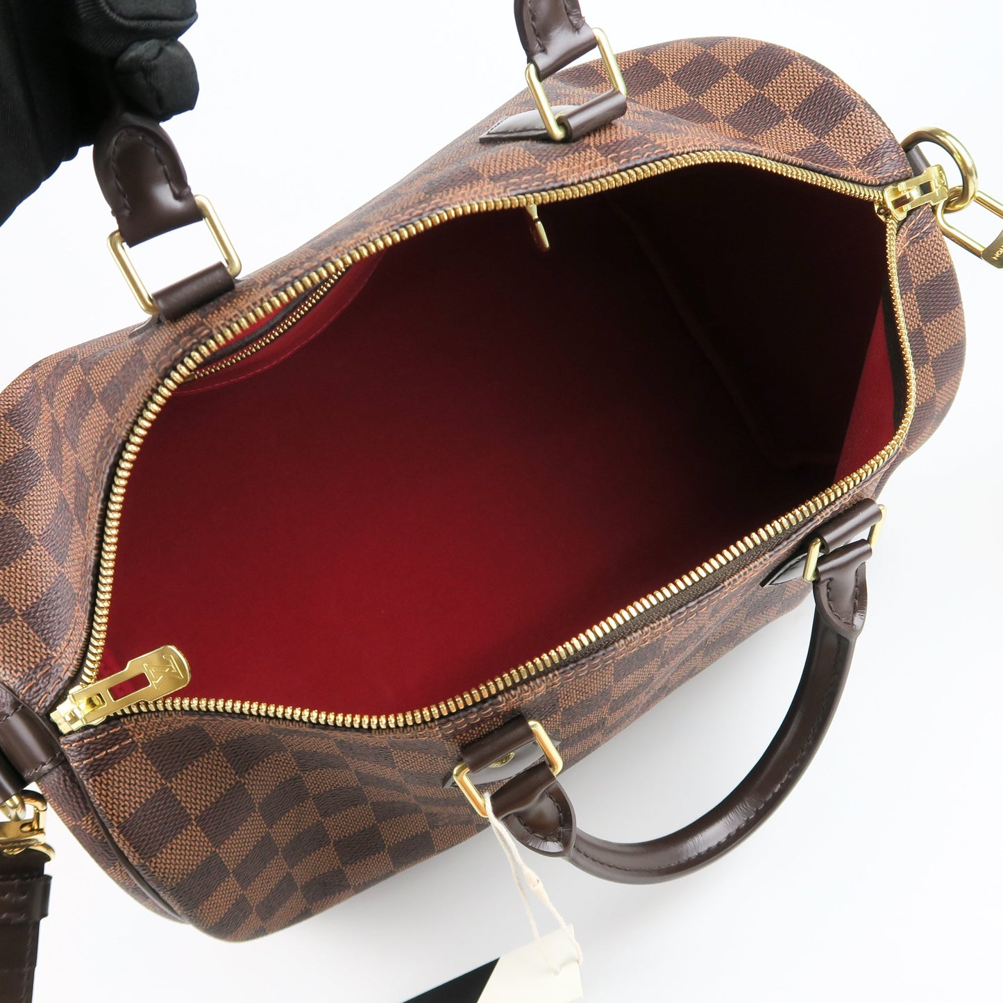 Louis-Vuitton Speedy 35 Bandouliere Damier Ebene Leather
