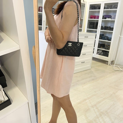 Chanel 25C Mini Clutch with Chain in Black Caviar and SHW (Model: AP4417)
