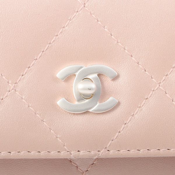 Chanel Around 2000 Made Turn-Lock Mini Top Handle Bag Pearl Pink