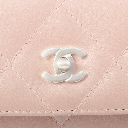 Chanel Around 2000 Made Turn-Lock Mini Top Handle Bag Pearl Pink