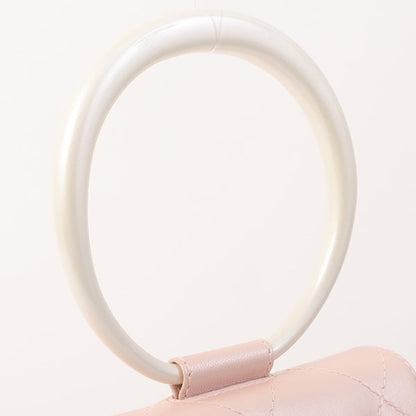 Chanel Around 2000 Made Turn-Lock Mini Top Handle Bag Pearl Pink