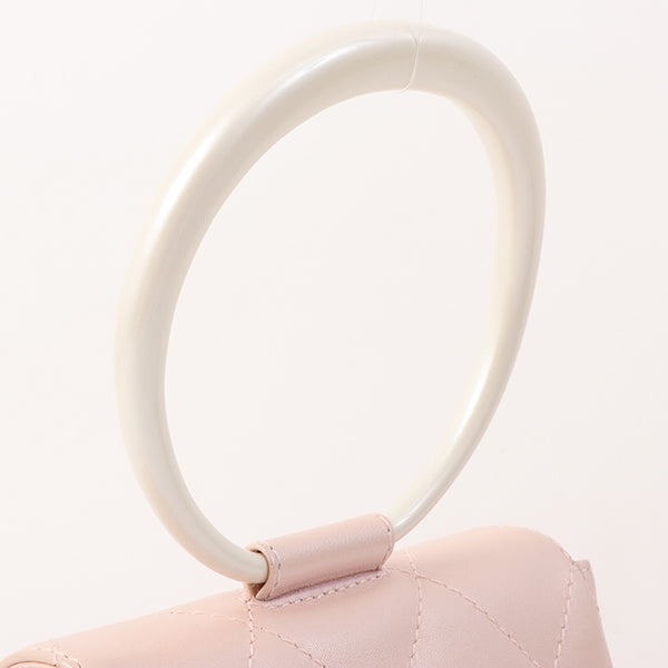 Chanel Around 2000 Made Turn-Lock Mini Top Handle Bag Pearl Pink