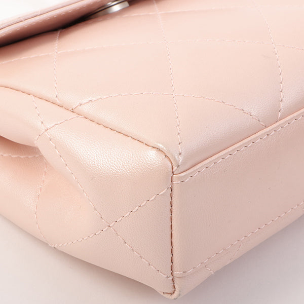 Chanel Around 2000 Made Turn-Lock Mini Top Handle Bag Pearl Pink