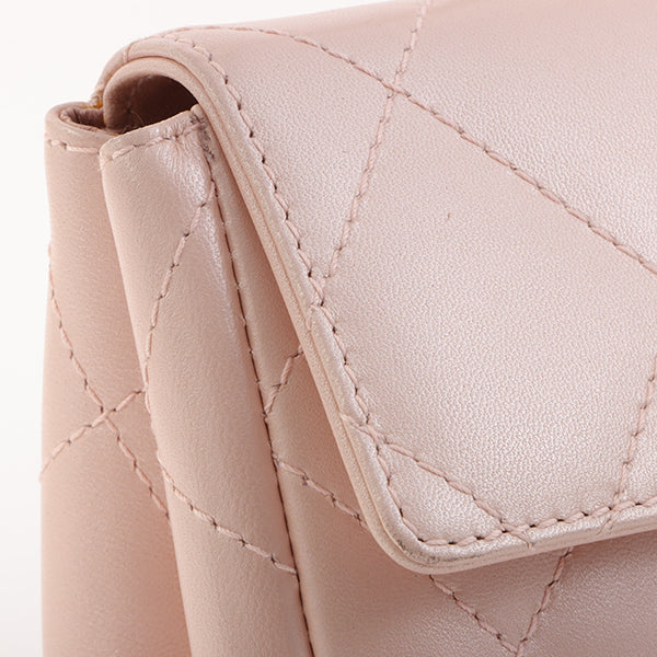 Chanel Around 2000 Made Turn-Lock Mini Top Handle Bag Pearl Pink