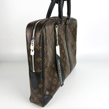 Louis-Vuitton Porte-Documents Voyage Monogram Leather Laptop bag