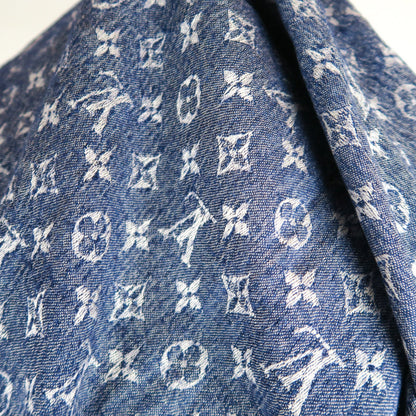Louis-Vuitton Monogram Shawl in Blue Denim