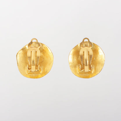 Chanel 1995 Made Round Cc Mark Earrings