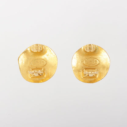 Chanel 1995 Made Round Cc Mark Earrings