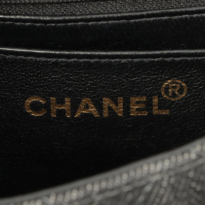 Chanel Around 1998 Made Denim Classic Flap Chain Bag Mini Black
