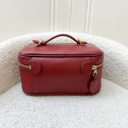 Chanel Vintage Vanity Case in Red Caviar and GHW