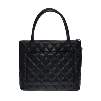 CHANEL Beautiful Cabas Medallion bag in black caviar leather, SHW