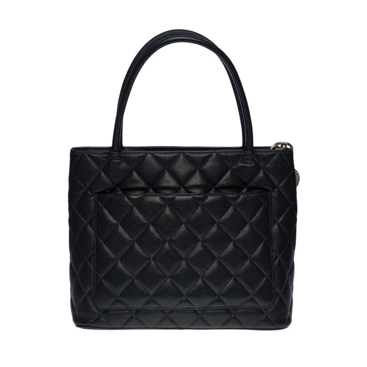 CHANEL Beautiful Cabas Medallion bag in black caviar leather, SHW