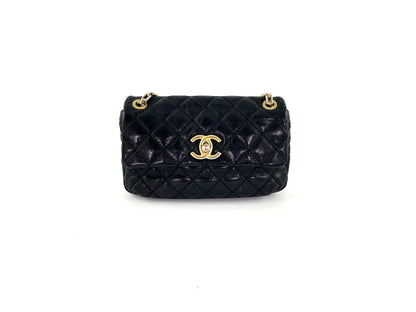 CHANEL Black Classic Ultimate Stitch Retro Chain Flap Bag