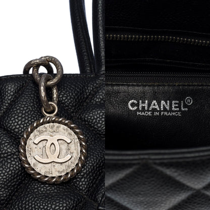 CHANEL Beautiful Cabas Medallion bag in black caviar leather, SHW