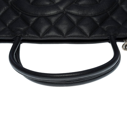 CHANEL Beautiful Cabas Medallion bag in black caviar leather, SHW