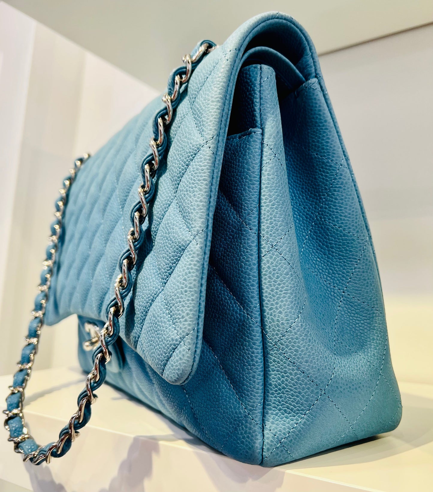 Chanel Maxi Flap Caviar Leather Double Flap Bag