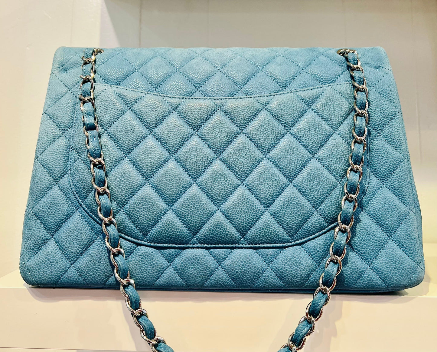 Chanel Maxi Flap Caviar Leather Double Flap Bag