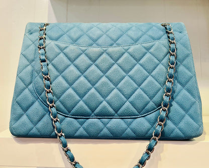 Chanel Maxi Flap Caviar Leather Double Flap Bag