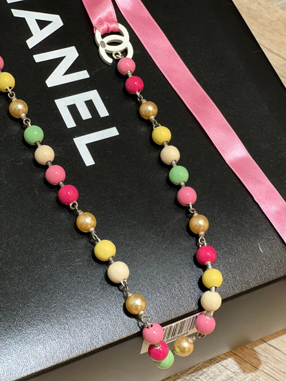 CHANEL Multicolor Beads Necklace