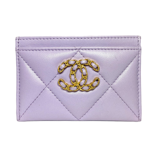 Chanel 19 Lilac Card Holder
