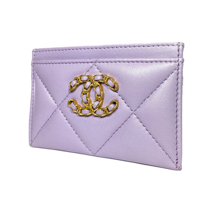 Chanel 19 Lilac Card Holder