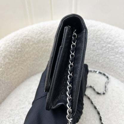 Chanel 24P Wallet on Chain WOC in Black Caviar and SHW (Model: AP3825)