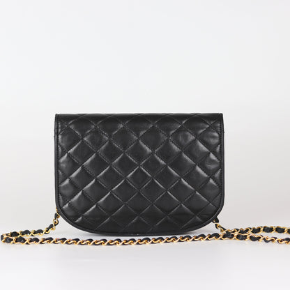 Semi-Circle Black Quilted Lambskin Paris Limited Edition