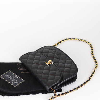 Semi-Circle Black Quilted Lambskin Paris Limited Edition