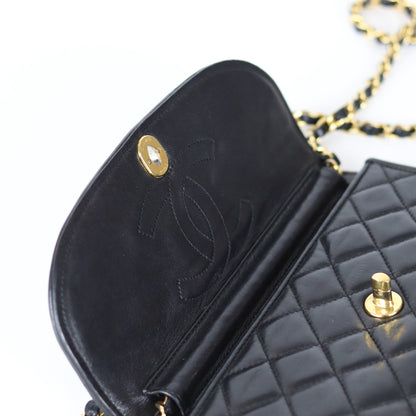 Semi-Circle Black Quilted Lambskin Paris Limited Edition
