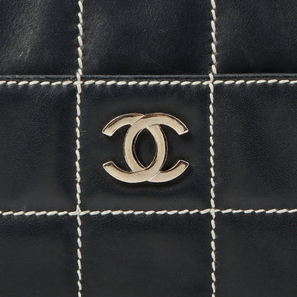 Chanel Around 2001 Made Chocolate Bar Stitch Cc Mark Plate Chain Bag Dark Navy