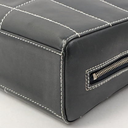 Chanel Around 2001 Made Chocolate Bar Stitch Cc Mark Plate Chain Bag Dark Navy