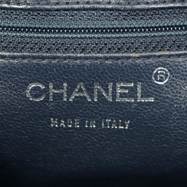 Chanel Around 2001 Made Chocolate Bar Stitch Cc Mark Plate Chain Bag Dark Navy