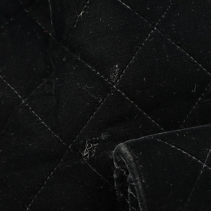 CHANEL Around 1995 Made Double Turn-Lock Velour Backpack Black