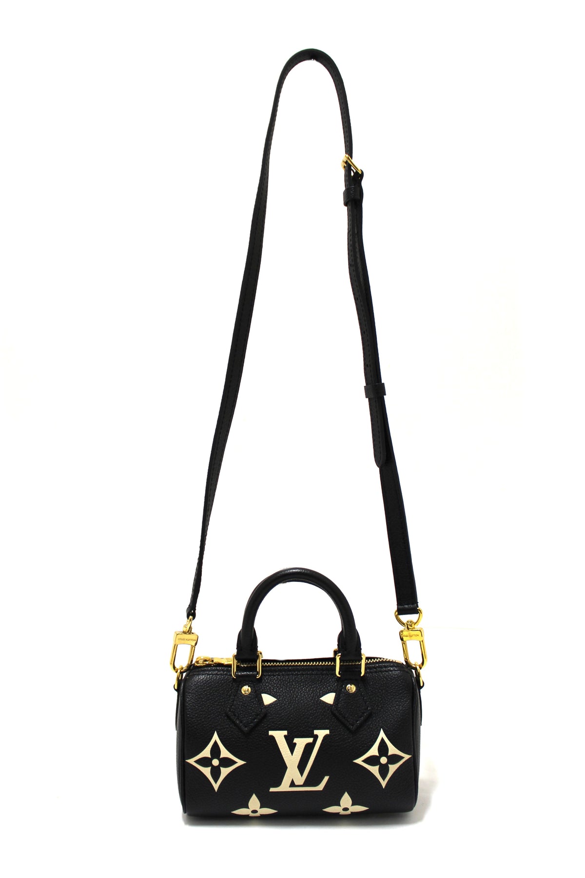 Louis Vuitton Monogram Black Empreinte Leather Nano Speedy Hand/Shoulder Bag