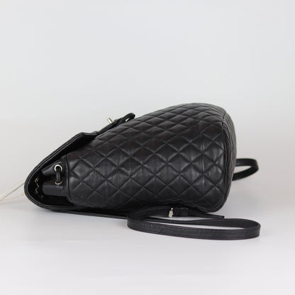 Black Quilted Urban Spirit Lambskin Large Backpack SHW