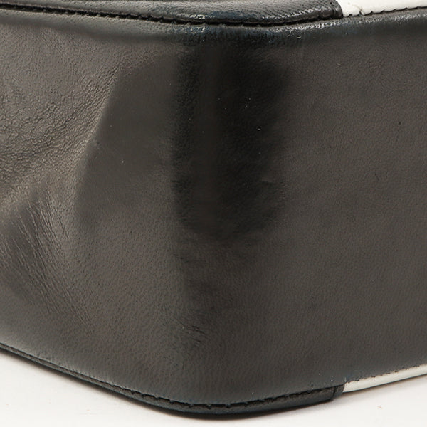 Chanel Around 1992 Made Diana Flap Chain Bag 25Cm Black/White