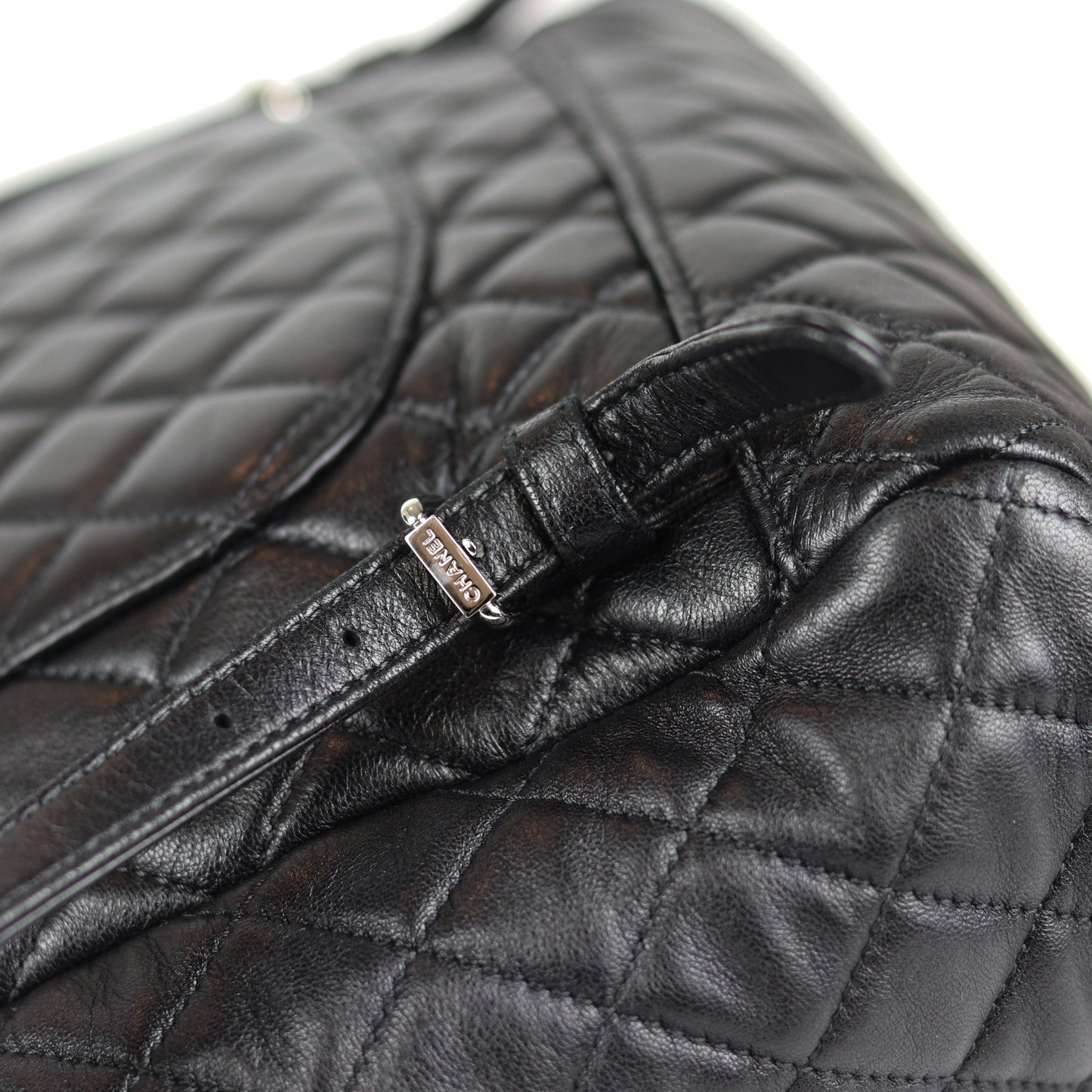 Black Quilted Urban Spirit Lambskin Large Backpack SHW