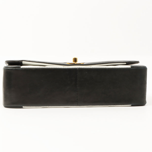 Chanel Around 1992 Made Diana Flap Chain Bag 25Cm Black/White