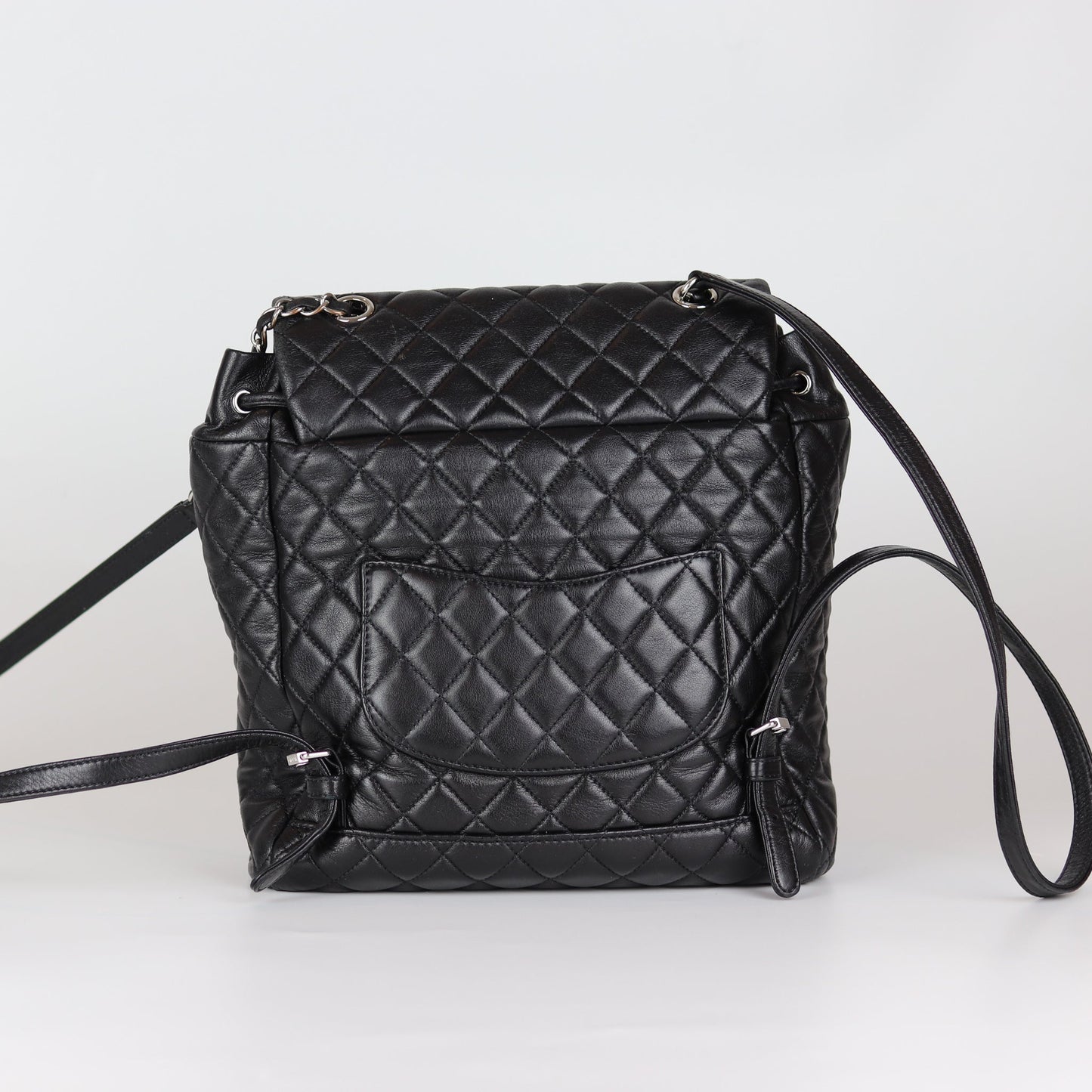 Black Quilted Urban Spirit Lambskin Large Backpack SHW