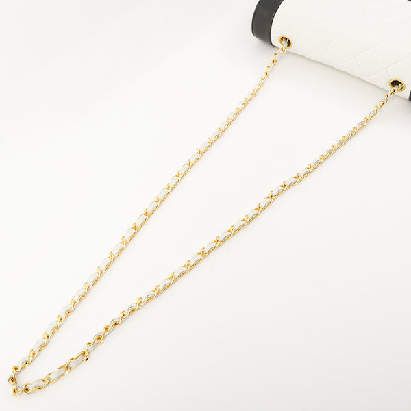 Chanel Around 1992 Made Diana Flap Chain Bag 25Cm Black/White