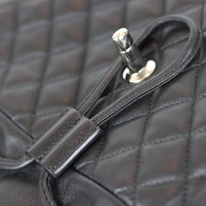 Black Quilted Urban Spirit Lambskin Large Backpack SHW