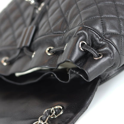 Black Quilted Urban Spirit Lambskin Large Backpack SHW